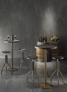SHABBY - High steel stool with footrest by PF Stile - view 3